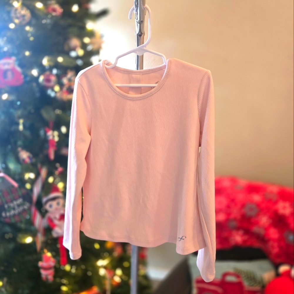 🖤5/$25🐝 Girls Freely M(8) Long Sleeve Tee Blush Pink Cozy Athleisure NWOT